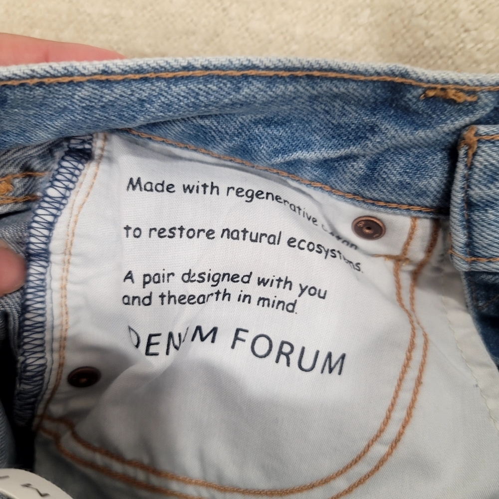 ​Aritzia Denim Forum The Farrah Hi-Rise Wide Leg Jeans Ozone Bleu 23 - Picture 10 of 17